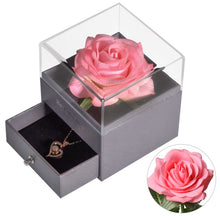 Load image into Gallery viewer, Eternal Rose with 100 Languages I Love You Necklace Love Box
