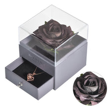 Load image into Gallery viewer, Eternal Rose with 100 Languages I Love You Necklace Love Box
