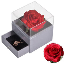 Load image into Gallery viewer, Eternal Rose with 100 Languages I Love You Necklace Love Box
