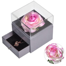 Load image into Gallery viewer, Eternal Rose with 100 Languages I Love You Necklace Love Box
